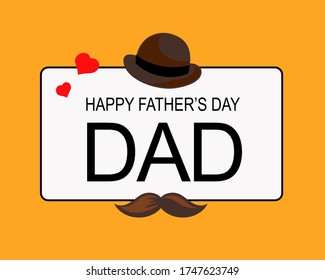 Fathers day background design, fathers day greeting card or banner. Vector illustration icon, eps 10