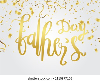 father's day background, Happy  Day Typography for greeting card, festive poster etc. Hand lettering illustration on white background