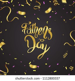 father's day background, Happy Day Typography for greeting card, festive poster etc. Hand lettering illustration on white background