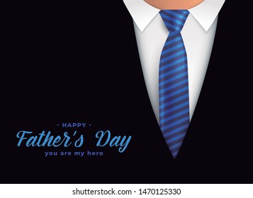 Father's day background with illustration and lettering