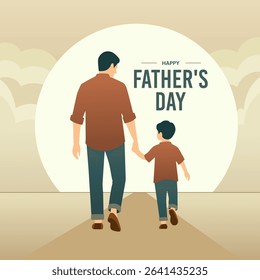 Father's Day Background Illustration With Simple Design