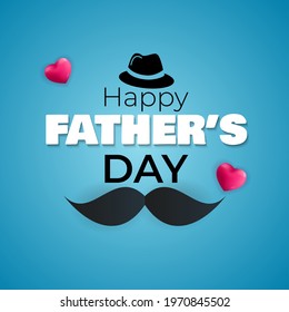 Father`s Day Background.  Poster, flyer, greeting card, header for website. Vector Illustration EPS10