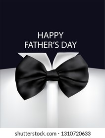 Father's day background with white shirt and bow tie. Vector illustration.jpg