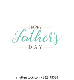 Father's Day badge design . Sticker, stamp, logo - handmade. With the use of typography elements, calligraphy and lettering