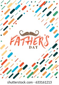 Father's Day badge design for sticker, stamp, logo. Handmade with the use of typography elements, calligraphy and lettering