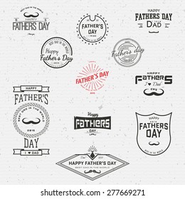 Fathers day badges logos and labels for any use, on a white background