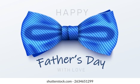 Father's Day banner with bow tie and calligraphic lettering. Vector illustration for background, poster, template, sale, promo, discount, website social media, flyer, brochure.