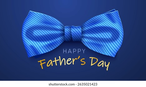 Father's Day banner with bow tie and calligraphic lettering. Vector illustration for background, poster, template, sale, promo, discount, website social media, flyer, brochure.