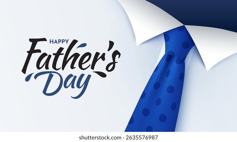 Father's Day banner with bow tie and calligraphic lettering. Vector illustration for background, poster, template, sale, promo, discount, website social media, flyer, brochure.