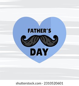 Father's day banner. mustache drawing.