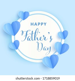 Father's day banner in paper cut style. 