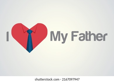 Father's Day banner or poster  template with necktie and gift box on Yellow  background. Greetings and presents for Father's Day .Promotion  template for love dad