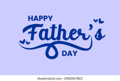 father's day banner typography with a plain pastel light blue background