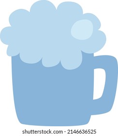 Fathers day beer, illustration, vector on a white background.