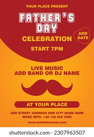 Father's day best party celebration poster flyer social media post design