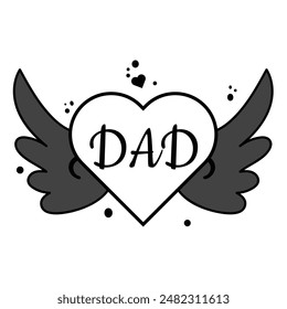 Father's Day Black and White Quotes Design 