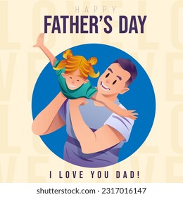 Fathers Day Blonde Girl Love Layout