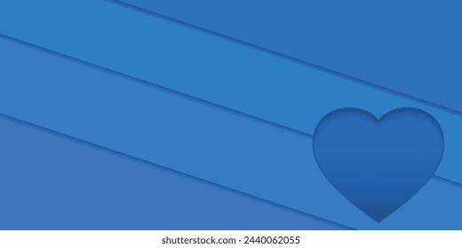 Father's Day Blue Heart Event Background