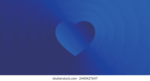 Father's Day Blue Heart Event Background