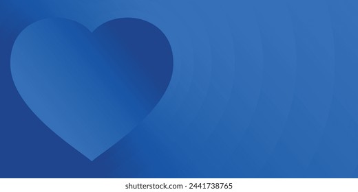 Father's Day Blue Heart Event Background