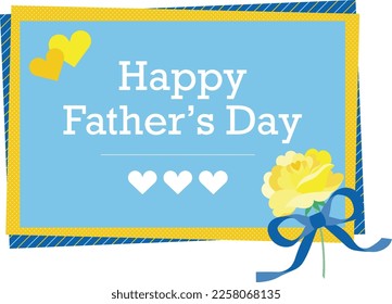 Father's Day blue and yellow message frame
