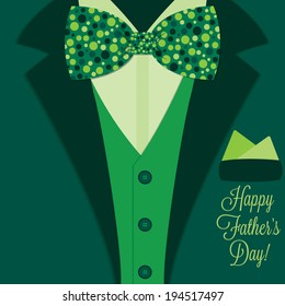 Father's Day bow tie tuxedo card in vector format.