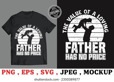 Diseño de camisetas para el paquete del padre, plantilla de vectores
