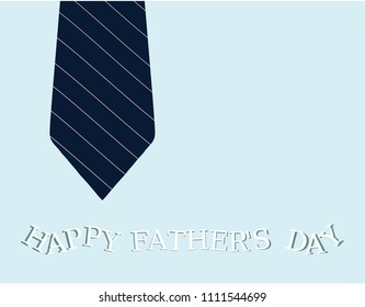 Fathers day calligraphic banner greeting card vector illustration with tie concept