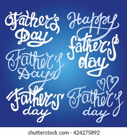 Father's Day. Calligraphic design elements. Vector illustration