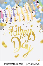 Fathers Day Card or background. vector illustration
