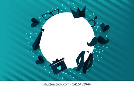 Fathers Day card or background. vector illustration.