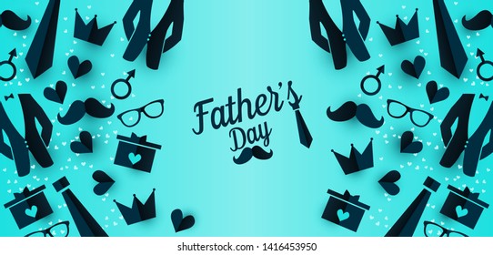 Fathers Day card or background. vector illustration.
