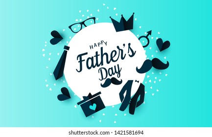 Fathers day card or background. vector illustration.