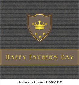 Father's Day card, beige and brown.Vector eps10,illustration.