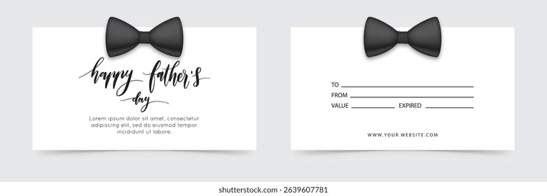 Father's Day card with black bow tie for an elegant celebration