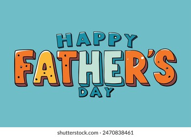 Fathers Day card with blue background, perfect for appreciating dads