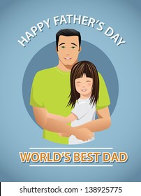 Father's Day Card Design. EPS 10 vector, grouped for easy editing. No open shapes or paths.