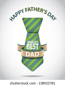 Father's Day Card Design. EPS 10 vector, grouped for easy editing. No open shapes or paths.