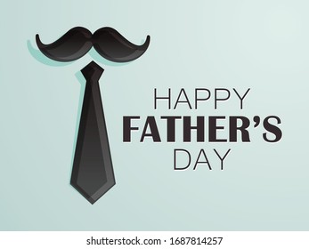Father's Day Card Design with tie and moustache.