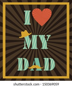 father's day card design. vector illustration
