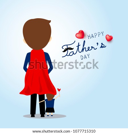 Father's day card design vector illustration super dad