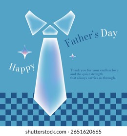 A Father's Day card featuring a sparkling tie in dreamy, vibrant colors.