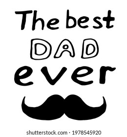 Fathers day card happy Father's Day. Celebration happy Father's Day. Sale Banner. Template post card. Doodle flat illustration.