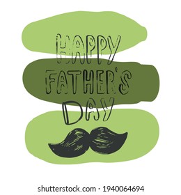 Father's day card, happy fathers day lettering typography. Illustration with abstract background striped cartoon vector