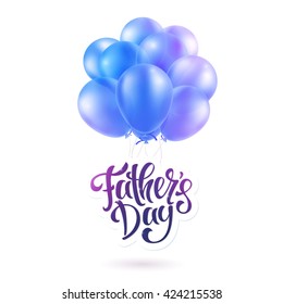 Father's day card for the holiday, vector illustrations, lettering