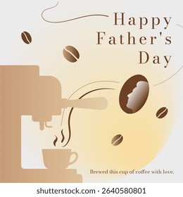 A Father's Day card inspired by the concept of a cup of coffee.