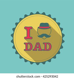 Father's day card for invitation, congratulation or greeting.