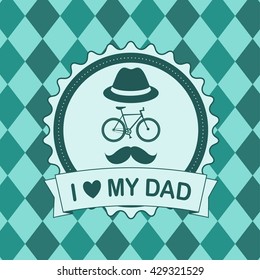 Father's day card for invitation, congratulation or greeting.