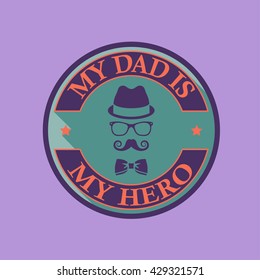Father's day card for invitation, congratulation or greeting.