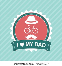 Father's day card for invitation, congratulation or greeting.